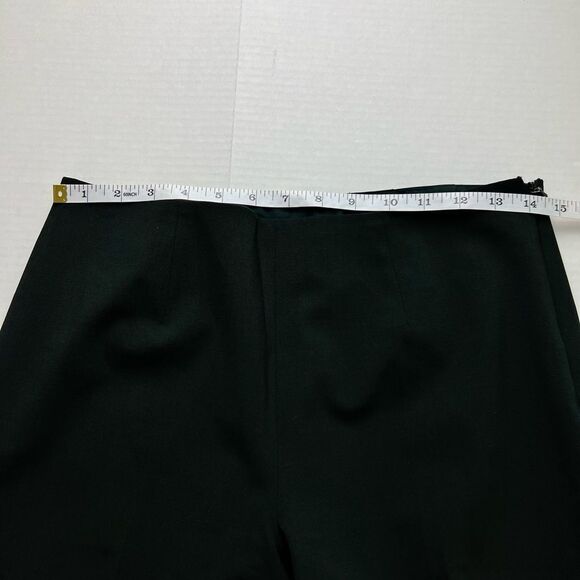 WORTH Wool & Elastane Pants Flat Front Notched Ankle Flat Front Side Zip Sz 4 - Picture 7 of 11